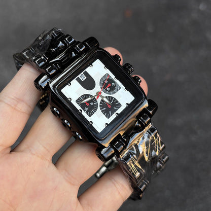 DSY/2026 New Popular High-Aesthetic Fashion Waterproof Three-Window Chronograph Quartz Watch