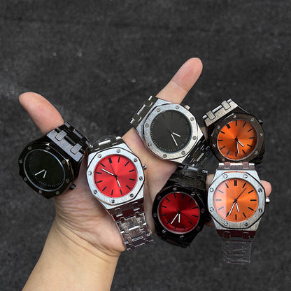 DSY/Octagonal Logo-Free Men's Quartz Watch, Trendy and Fashionable Cross-Border Bestseller, Water-Resistant, Niche Style, 2026 New Model