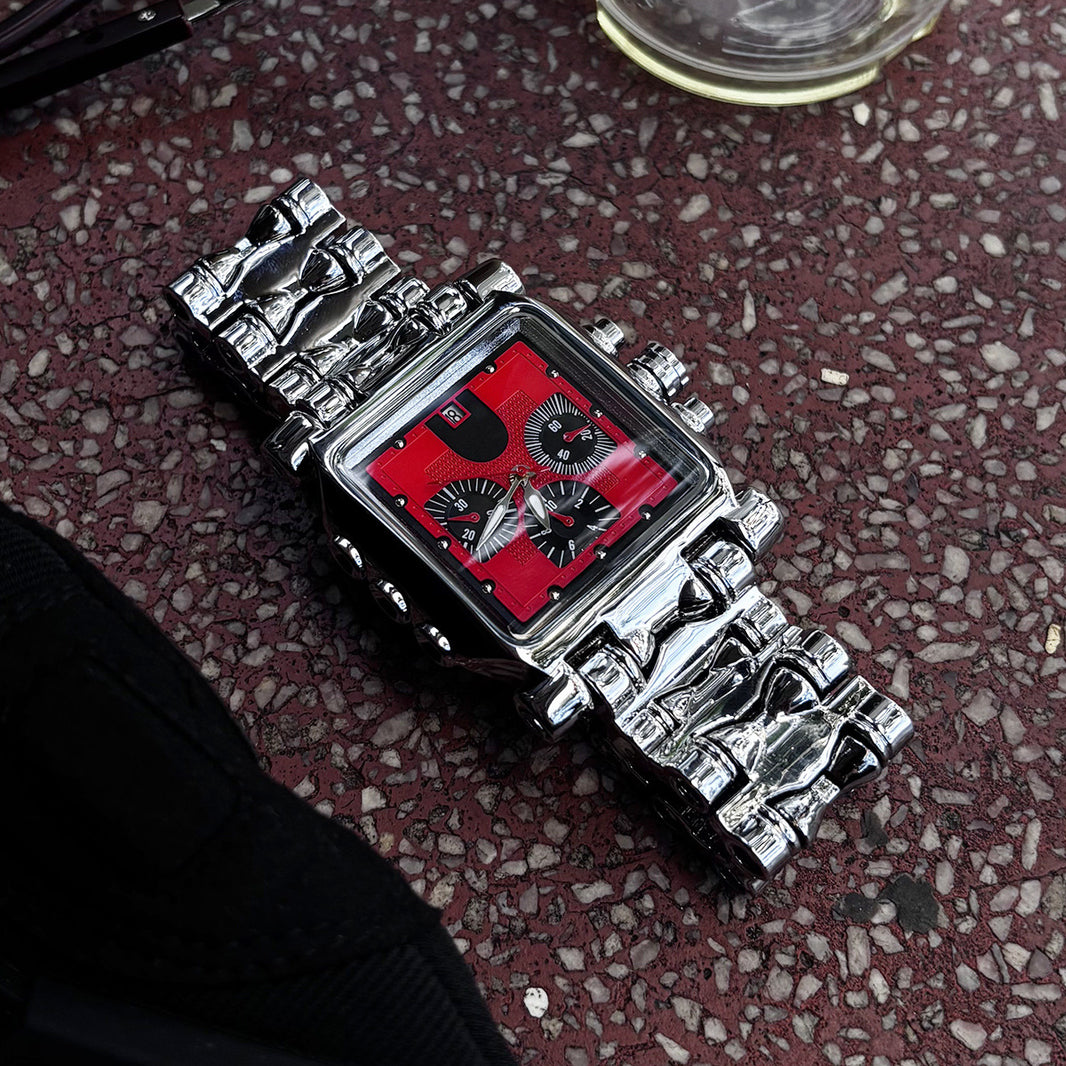 DSY/2026 New Popular High-Aesthetic Fashion Waterproof Three-Window Chronograph Quartz Watch