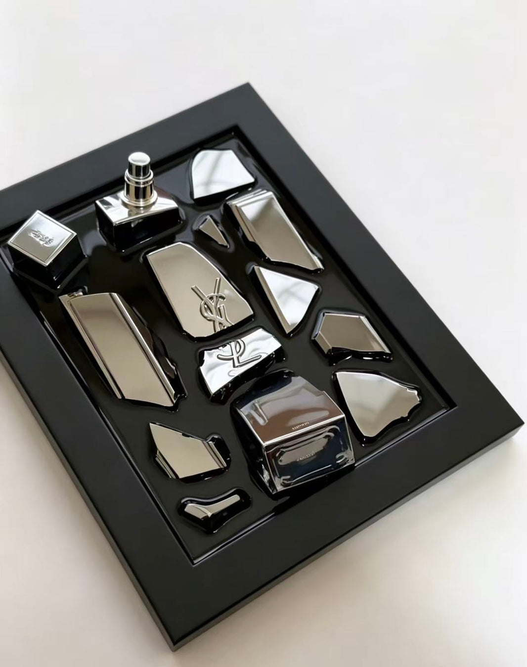 “Y S L” – Silver Rebellion | Deconstructed Iconic Murals in Metal-Glass