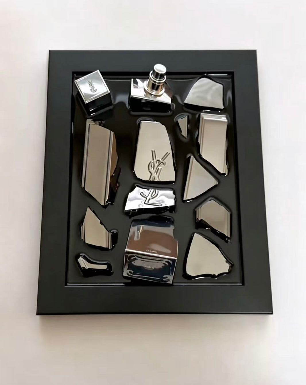 “Y S L” – Silver Rebellion | Deconstructed Iconic Murals in Metal-Glass