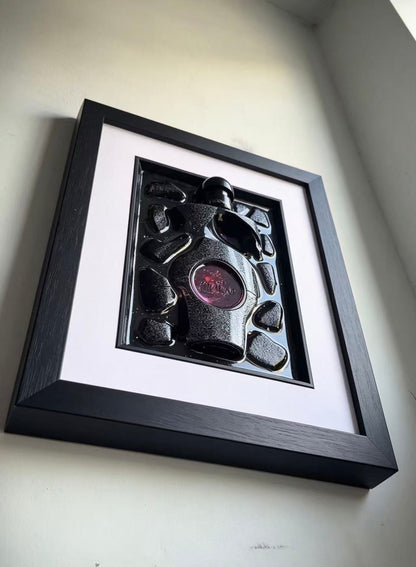 "BLACK OPIUM" – The Shattered Sequins | Deconstructed Rock Couture Wall Art