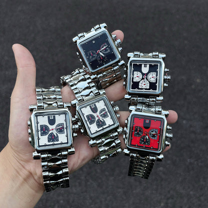 DSY/2026 New Popular High-Aesthetic Fashion Waterproof Three-Window Chronograph Quartz Watch