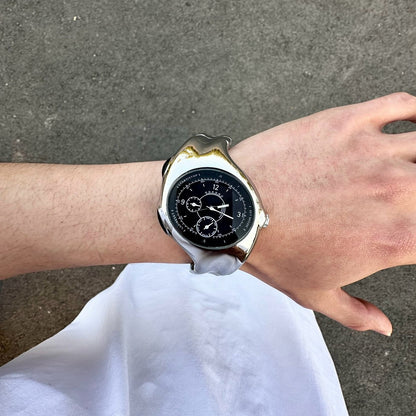 DSY/Original Millennium Futuristic Retro Alien-Shaped Distorted Vintage Watch High-End Niche Trendy Y2K Quartz Wristwatch Customizable Logo
