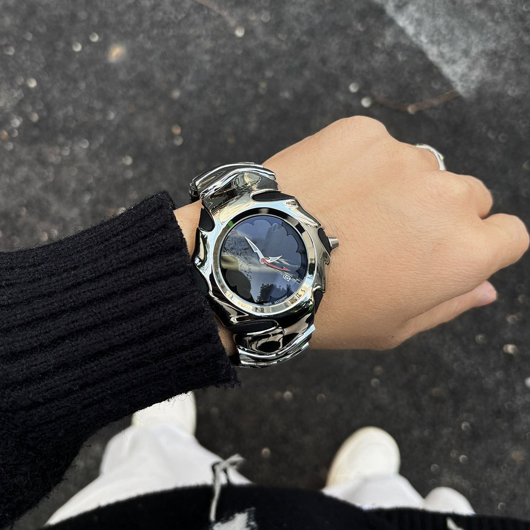 DSY/Original new model Blade II represents Y2K millennium fashion trend irregular quartz watch with customizable logo