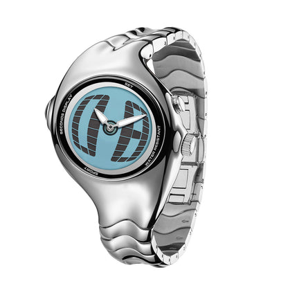 DSY/Y2K Irregular Distorted Dynamic Dual Display Men's Quartz Watch, Trendy Cool Waterproof Luminous Best-Selling Wristwatch