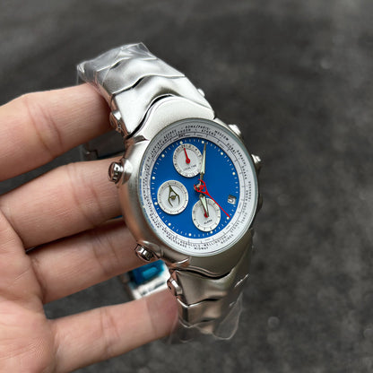 DSY/Dynamic Three-Eye Judge Design Millennium Y2K Retro Quartz Watch, Unisex American Trendy High-End Niche Wristwatch
