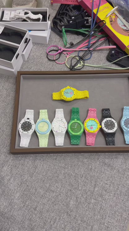 42mm Bio-Ceramic Conversion Case & Integrated Bracelet Kit, 12 O'Clock, for Swatch Royal Pop Pocket Watch